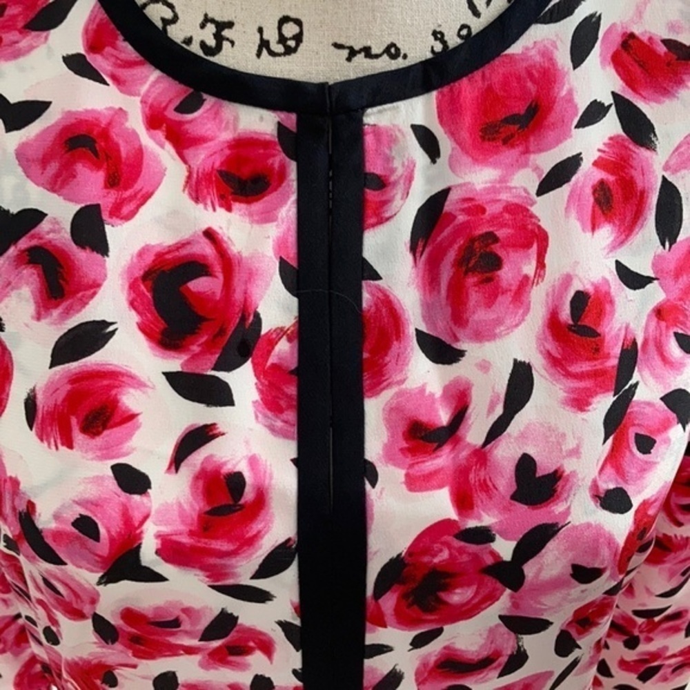 NWT Kate Spade Mini Rose Silk Dress 6 8 $348 - Picture 8 of 11